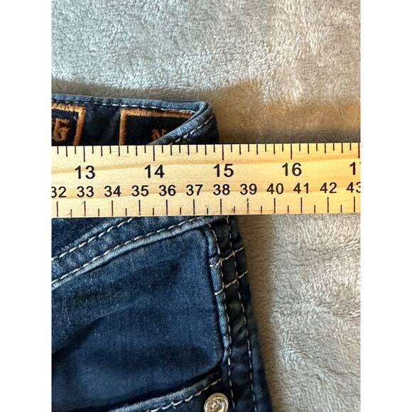 Rock Revival Nicci 26 Women's Jeans Skinny Fleur-de-Lis Embroidered Pockets - Picture 8 of 10